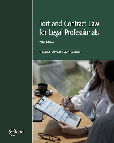 Tort and Contract Law for Legal Professionals, 3rd Edition