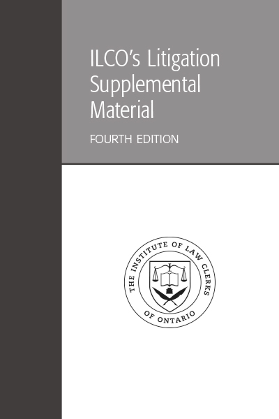 ILCO's Litigation Supplemental Material, 4th Edition