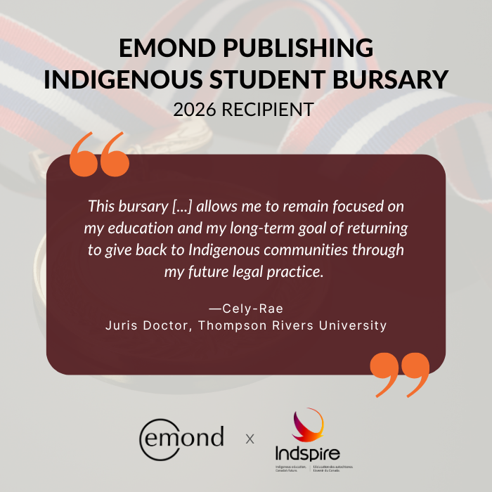 The Emond Publishing Indigenous Student Bursary 2026 Winner